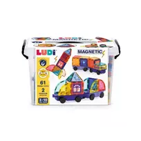 LUDI magnetinis konstruktorius su ratais 63 det.