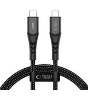 Juodas USB-C - USB-C PD240W / QC3.0 100cm laidas "Tech-Protect UB11T Ultraboost"