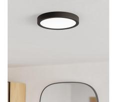 Eglo 901325 - LED vonios kambario lubų šviestuvas FUEVA LED, 11,5 W, 230 V, Ø 21,1 cm, IP44, juodas
