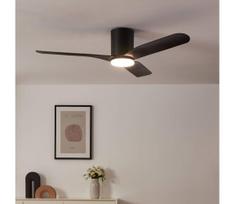 Eglo 35176 - reguliuojamas LED lubų ventiliatorius KAWANA LED/17W/230V, skersmuo 132 cm, juodas + nuotolinis pultas
