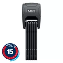 Spyna ABUS BORDO GRANIT™ 6500KA // su signalizacija, sulankstoma, 90 cm (juoda)