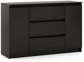 Komoda Simple, juoda sp., 78.5 cm x 120 cm x 39 cm