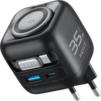 Havit UC250 A-EU - GaN travel charger with extendable cable (black)