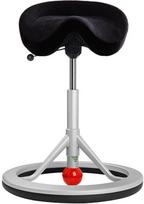 Backapp Smart Alcantara active chair, silver, with a red ball (1008A-S-0-9400)