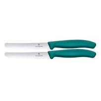 Victorinox 6.7834.2C1 Pomidorų peilių rinkinys, 2 vnt., 11 cm, žalias