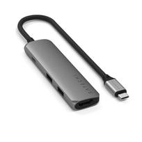 Satechi 4-in-1 USB-C Slim Multiport 4K USB-C (USB-C, 4K HDMI, 2x USB-A) (grey)