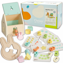Pirmieji mokymosi žaislai nuo 12 iki 18 mėnesių CLASSIC WORLD Pastel Baby Box