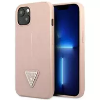 GUESS GUHCP14MPSATLP iPhone 14 Plus 6.7" pink | pink hardcase with SaffianoTriangle Logo