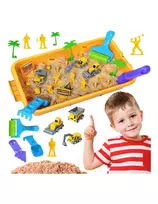 WOOPIE Kinetic Sand Construction Site Set in a Suitcase Vehicles 1kg