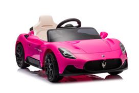 Vienvietis vaikiškas elektromobilis MP3 LED Maserati GT Cabrio, rožinis