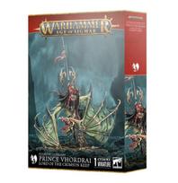 Warhammer Soulblight Gravelords: Prince Vhordrai Lord Of The Crimson Keep, 91-80, 67 plastikiniai komponentai