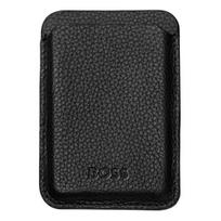 Magnetinis kortelių dėklas išmaniajam telefonui „Magnet Mobile Classic Grained Black“