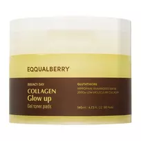 EQQUALBERRY Collagen Glow Up Gel Toner Pad – šviesinantys toniko padeliai