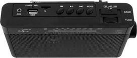 Nešiojamas radijas su Bluetooth, AM/FM/SW, USB, microSD, baterija, juodas