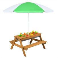 Vaikiškas pikniko stalas su skėčiu Costway, 92x86x50 cm, įvairių spalvų