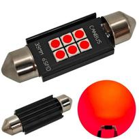 2 vnt C5W C10W LED lemputė SV8.5 12-24V CANBUS 39mm - raudonas