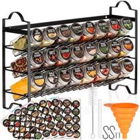 Prieskonių stovas su indeliais 24 vnt. + 90 lipdukų 120 ml 41x11x275 cm Orion