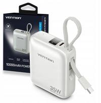 Vention 10000mAh 35W - power bank with USB-C cable, PWBVNTFHEN0
