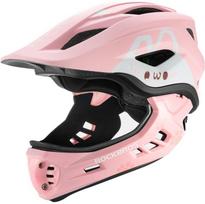 RockBros Vaikiška dviračių šalmas TT-32002 Rabbit su nuimama smakro dalimi dydis M (54-58) - pink | 5907769382239 | 5907769382239