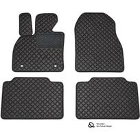 Eko odos kilimėliai QuiltyMats RENAULT LAGUNA 2007-2015m. (Juoda / juodos siūlės)