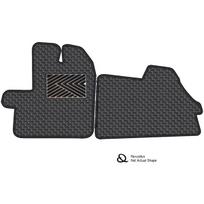 Eko odos kilimėliai QuiltyMats MERCEDES-BENZ SPRINTER 2006-2018m. (3 vietų) (Juoda / pilkos siūlės)