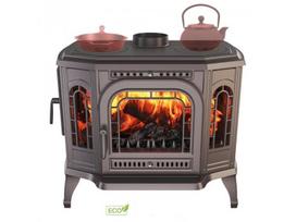 Židinys-orkaitė P7 10,5 kW eco su kaitlente kairėje pusėje
