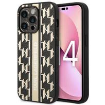 Karl Lagerfeld KLHCP14XPGKLSKW iPhone 14 Pro Max 6.7" hard case, brown, Monogram Stripe