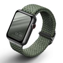 uniq Aspen braided strap for Apple Watch 40/38/41mm Series 1/2/3/4/5/6/7/8/SE/SE2 in cypress green