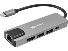 Sandberg 336-99 USB-C 5-in-1 Travel Dock Saver