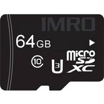 IMRO MICROSD10/64GB UHS-3 ADP memory card, MicroSDXC Class 10
