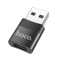 Hoco OTG USB A to USB C adapter, UA17, black