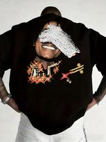 2026 Vasaros Dainininkas Michael Jackson Marškinėliai Vyriški Mada Hip-hop Retro Medvilniniai Trumpomis Rankovėmis Laisvi Kasdieniai Marškiniai Hip Hop Gatvės Apranga 4XL