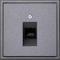 Liregus Kompiuterio lizdas, su 1x moduliu RJ45 kat.6a, tamsiai pilka spalva