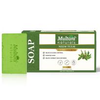 Multani Naturals Neem Tulsi Soap Bar For Deep Cleansing Moisturizing Glow Skin Care For Men Women 125 Gm Pack Of 5 Pcs