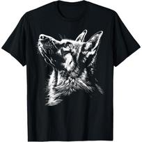 German Shepherd Silhouette Graphic German Shepherd Dog Lover T-Shirt S juoda