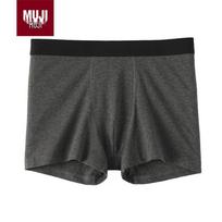 MUJI Men's Cotton Jersey Open Fly Boxer Briefs L