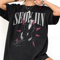2026 Summer Fashion Trendy Tee Vintage Jin Shirt, Sugar Kpop Arirang Album Retro 90s Shirt, Gifts for Fan Hip Hop Streetwear Oversized Tshirt 4XL