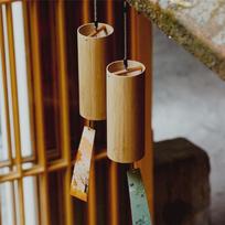 Chord Winter Style Bamboo 8-Tone Chord Wind Chimes Natural Bamboo Wind Chimes Outdoor Garden Pavilion Decorations Easy To