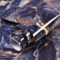 Black Marble Peel and Stick Wallpaper Marble Self Adhesive Wallpaper Removable Contact Paper Waterproof for Cabinets Countertops 1mx40cm