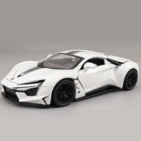1:24 Lykan Hypersport Alloy Sports Car Model Diecast Metal Racing Vehicle Car Model High Simulation Sound and Light Kid Toy Gift balta
