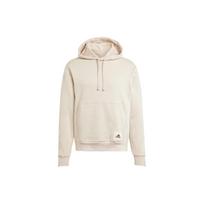 Adidas Lounge Fleece Hoodie Su Logotipo Pleistru Vyriški Viršutiniai Drabužiai Smėlio spalvos IM0478 S