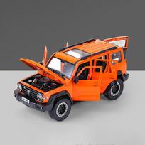 1:24 Tankas 300 Lydinio Automobilio Modelis Didelės Imitacijos Lieto Metalo Žaislas Visureigiai Garso ir Šviesos Modelis Kolekcija Vaikų Dovana oranžinė