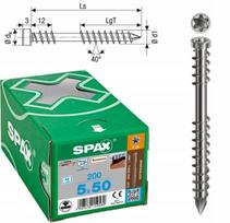 Spax sraigtai terasai 5x50mm, nerūdijantis plienas A2, 200 vnt.