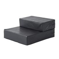 Naminių gyvūnų laiptai Gyvūnų kilimėlis 2 pakopos Sulankstomi šunų laiptai Laiptų kilimėlis katėms ir šunims Juodas L45 x B39 x H20 cm