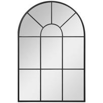 Langų veidrodis su metaliniu rėmu, 91 cm x 2 cm x 60 cm Juodas