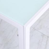 HOMCOM Valgomasis stalas, virtuvės stalas, didelis stalas, modernaus dizaino, 120 cm x 60 cm x 75 cm, Balta