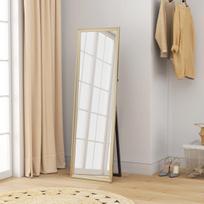 HOMCOM viso ilgio veidrodis, lankstus, 160 x 50 cm, aukso spalvos