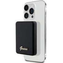 Atsarginis maitinimo šaltinis ("Power Bank") Guess MagSafe Metal Script Logo 5W 3000mAh indukcinis powerbankas - juodas