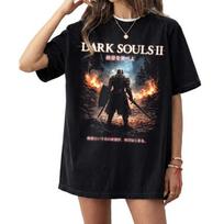 2026 Summer Fashion Trendy Men Women Vintage Top Dark Souls 2 T-shirt, Retro Y2K Soulsborne Video Game Shirt, Unisex Gaming Graphic Tee 4XL