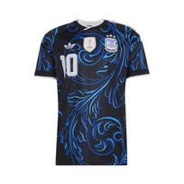 Adidas Argentinos 26 išvykos Messi marškinėliai Juodi/Ryškiai mėlyni/Mėlyni sprogimo rašto Vyriški viršutiniai drabužiai Juodi Ryškiai mėlyni Mėlyni sprogimo rašto KH3940 2XL